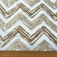 thumbnail image 4 of Fabric Mart Direct Brown, Cream 100% Polyester Filament Fabric By The Yard, 54 inches or 137 cm width, 1 Yard Brown Polyester Fabric, Zig Zags, Upholstery Drapery Curtain Wholesale Fabric, 4 of 5