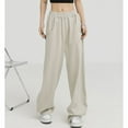 thumbnail image 3 of Women Wide Leg Pants Fashion Casual Loose Women Pants with Pockets for Dance Daily Party Outdoor Apricot M, 3 of 8