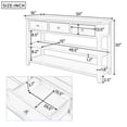 thumbnail image 7 of Modern Console Table, Wood Vintage Entry Console Table with 3 Drawers, 2 Open Shelves,Narrow Console Table for Entryway, Hallway and Living Room, Espresso+Beige, 7 of 7
