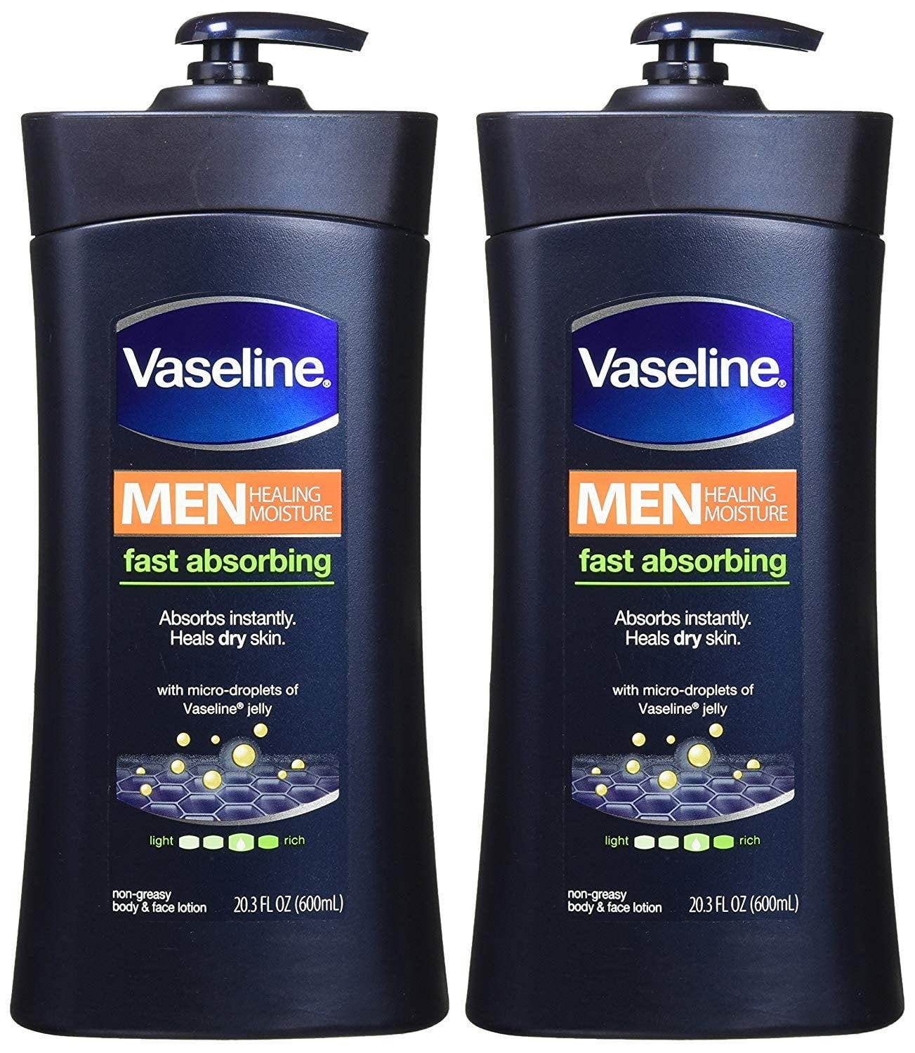 Vaseline Men Body and Face Lotion , 20.3 Ounce BottlePack of 2