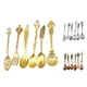 thumbnail image 5 of Cucharas y Tenedor Vintage Sunnimix Estilo Real Tallado Oro, 5 of 7
