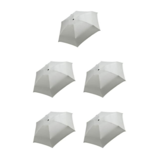 Guardoinrt Maximum Sun Protection Rotating Sun Umbrellas With Adjustable Canopy Folding creamy white 5Set