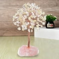 thumbnail image 7 of Rose Quartz Lucky Tree Good Meaning Handmade Home Decor with Base Faux Crystal Copper Wire Lucky Money Tree, 7 of 7