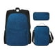 thumbnail image 1 of Fotbe Deep Blue Glitter Set Escolar 3 en 1 para Niños - Mochila Duradera con Lonchera Aislante y Estuche para Lápices - Mochila Escolar para Niños y Niñas, 1 of 7