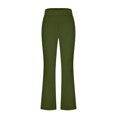 thumbnail image 4 of Tuphregyow Women's Straight Leg Quick Dry Pants Clearance Breathable Classic Slim Elegant Skinny Pants Workout Solid High Waist Athletic Yoga Pants Comfy Fashion New Style Trendy Army Green S, 4 of 7