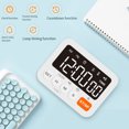 thumbnail image 2 of Cooking Timer Digital Alarm Countdowns Space Saving Baking Grilling Timers Multifunctional LED Screen Space Saving Study Prop Clear, 2 of 9