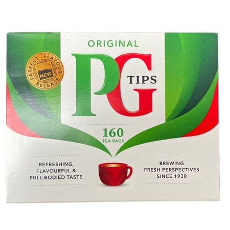 PG TIPS ORIGINAL BLACK TEA 160 TEA BAGS 464G, IMPORTED FROM BRITAIN