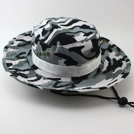 WQJNWEQ Clearance Mens Outdoor Hats Outddor Sun Hat Bucket Hat Unisex Summer Bush Fishing Hiking Round Camouflage Cap