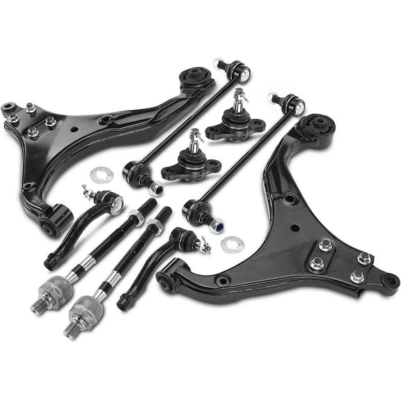 A-Premium 10Pcs Front Suspension Kit, Lower Control Arm, Sway Bar Link, Tie Rod End, Lower Ball Joint Compatible with Hyundai Tucson 2005-2009 & Kia Sportage 2005-2010