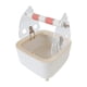 thumbnail image 2 of Soporte de inodoro para entrenamiento de loros con contenedor de basura, plataformas para juguetes para morder, soporte para percha para pájaros Naranja, 2 of 9