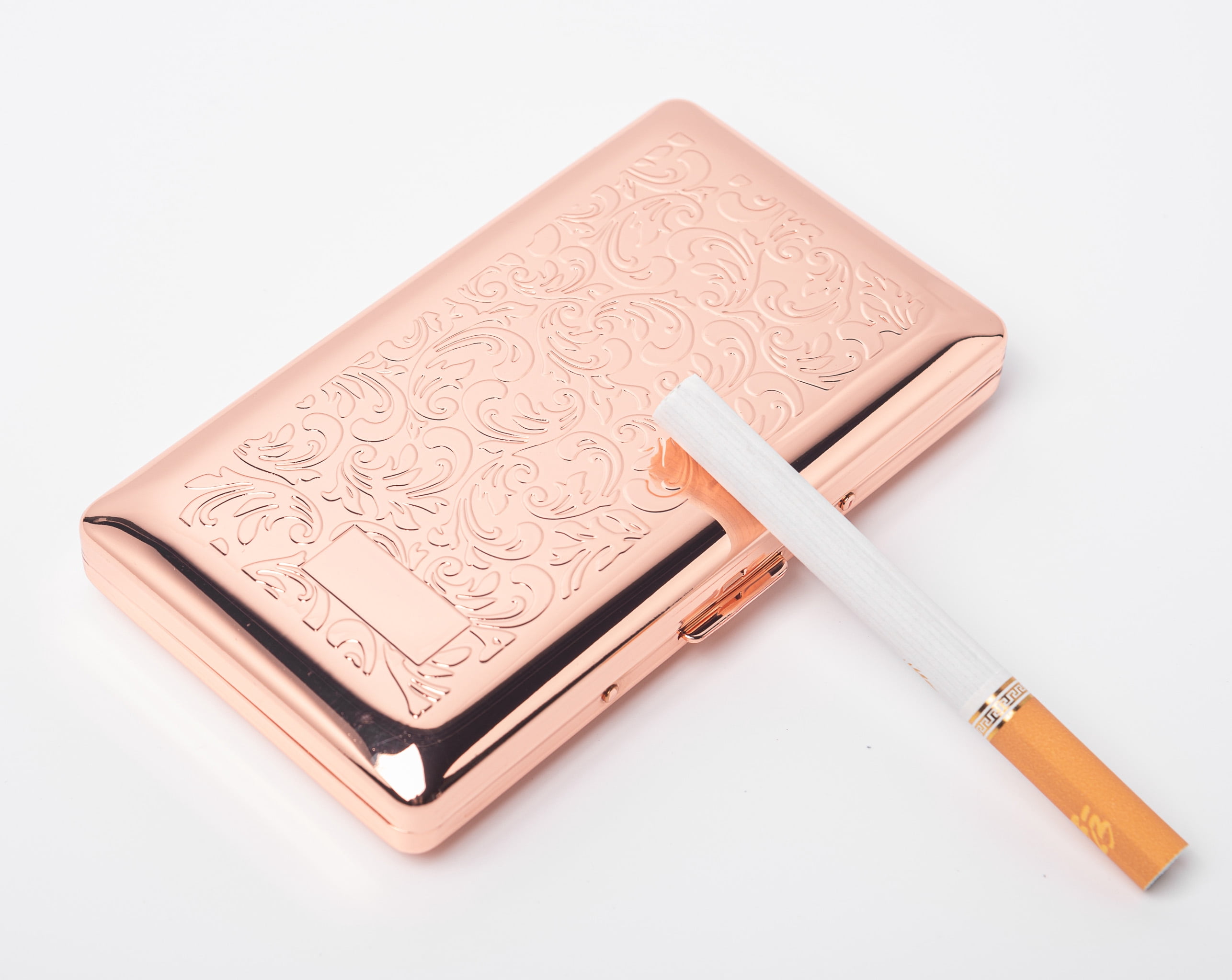 cigarette case metal wallet Set of 2 Metal-Plated King Size & Stash Box (Silver Four Square) Vintage themed gunmetal Create Your Own Metal Cigarette