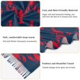 thumbnail image 5 of FORMRS Womens Scarf Winter Soft Long Big Warm Shawls Wrap Tassel Scarves, Blue Lobster Pattern, 5 of 9