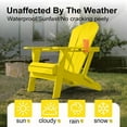 thumbnail image 6 of AreShark Adirondack Chair Set of 4,HDPE All-Weather Patio Chairs Outdoor with Cup Holder, Lawn Chair with Weather Resistant for Outside Deck Lawn Garden, Weight Capacity Up to 380 Lbs –Yellow, 6 of 8