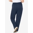 thumbnail image 2 of Woman Within Plus Size Tall 7-Day Knit Ribbed Straight-Leg Pull-On Pants, 2 of 6