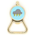 thumbnail image 1 of Dark Clouds Thunder Rain Beer Bottle Cap Opener Stainless Steel Key Chain, 1 of 3