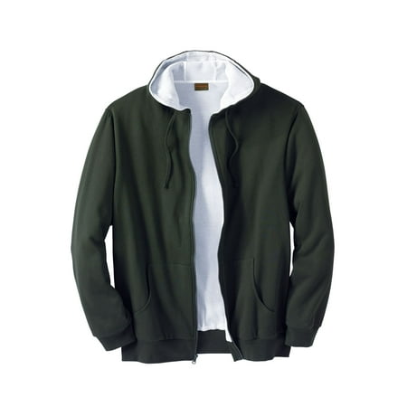 Big Mens Hoodie - Men's Big & Tall Thermal Lined Full-Zip Hoodie By Boulder Creek