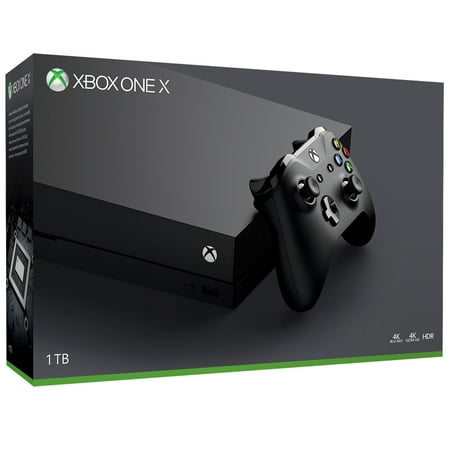 Restored Microsoft Xbox One X 1TB Console, Black, CYV-00001 (Refurbished)