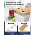 thumbnail image 3 of DOLITY Porcelain Butter Dish, with Sealed Lid Microwave Safe Cheese Storage Box, Butter White, 3 of 7