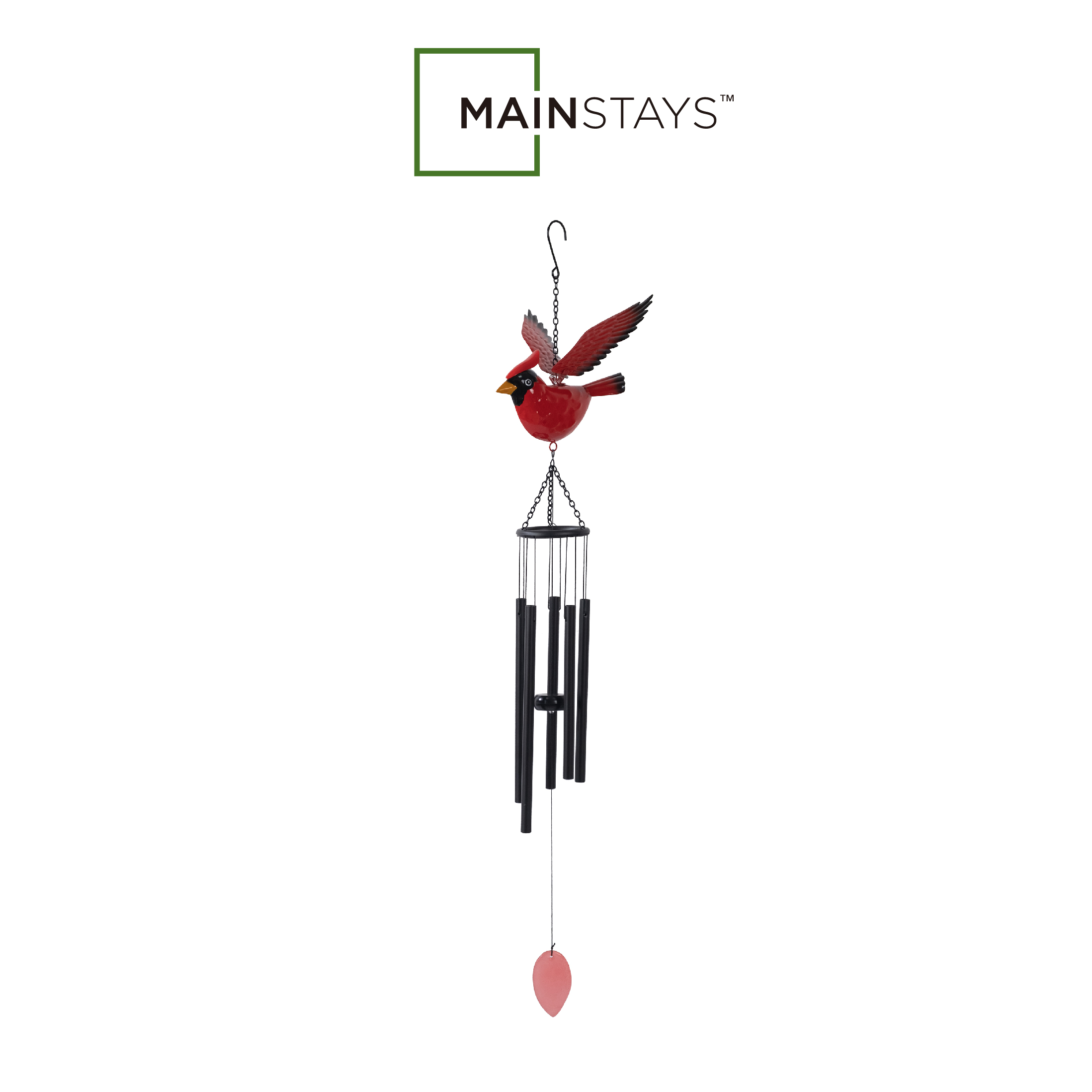 Mainstays Metal Cardinal Outdoor Wind Chime, Weather-Resistant