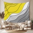thumbnail image 2 of Yellow Grey Ombre Tapestry for Bedroom Wall Hanging Tapestry,Modern Geometric Abstract Aesthetics Cream Ceiling Backdrop Tapestries Poster Blanket Wall Decor for Teens Room Living Room Dorm 59" x 90", 2 of 8
