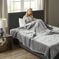 thumbnail image 5 of Woolrich Contemporary Berber/Plush Fabric King Heated Blanket in Gray, 5 of 11