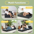 thumbnail image 3 of Jakoola 4-in-1 35.4"W Foldable Sofa Chair Bed, Convertible Floor Couch Sleeper, Corduroy Folding Futon Bed for Seating and Sleeping in Living Room Guest Room and Small Spaces, Dark Gray, 3 of 13