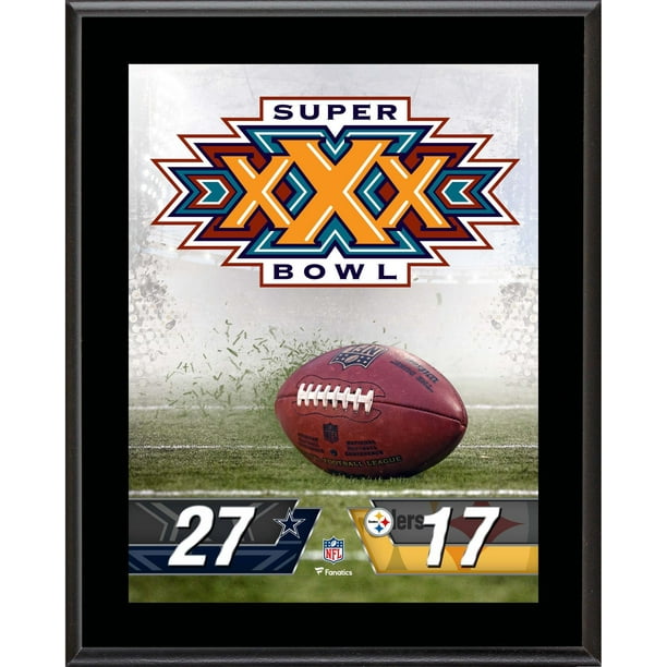 Dallas Cowboys Vs Pittsburgh Steelers Super Bowl Xxx 10 5 X 13 Sublimated Plaque Walmart Com Walmart Com