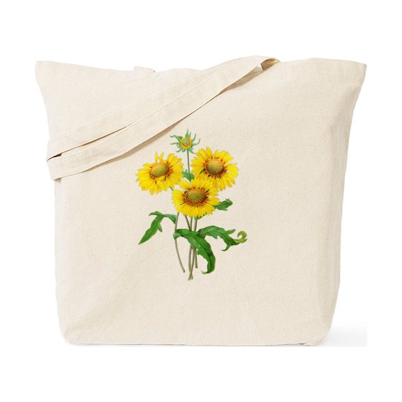 CafePress - Gaillardia Or Sunflowers By Redoute Tote Bag - Unisex Canvas Tote Bag, Beige, 1-Piece