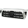 thumbnail image 5 of SEBLAFF Front Bumper Hood Grille Upper Black and White with Chrome Molding Replacement for Toyota Tacoma 2005-2011 5310004360, 5 of 7