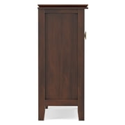 Simpli Home Artisan 30W Low Storage Cabinet with 2 Glass Doors