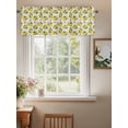 thumbnail image 2 of Yellow Lemon Valances for Windows Pink Flower Leaf Pastoral Vintage Linen Rod Pocket Curtains Valance Short Window Treatment Drapes for Living Room, Bedroom Bathroom 42"&nbsp;W x 18" L, 2 of 5