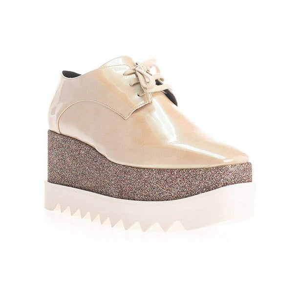 Stella Mccartney Stella Mccartney Women S Elyse Platform Sneakers Glitter Gold Walmart Com Walmart Com