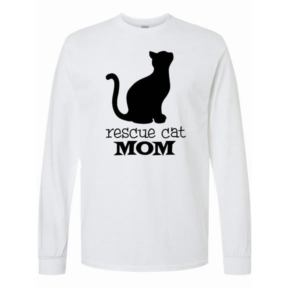 Inktastic Rescue Cat Mom Long Sleeve T-Shirt