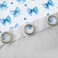 thumbnail image 4 of jejeloiu Cute Cartoon Bowknot Blackout Curtains Set of 2 (52x84 Each),Heart Dots Print Window Curtains,Blue Bow Tie Curtains and Drapes For Girls Kids,Breathable Home Decor, 4 of 6