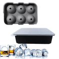 thumbnail image 1 of Bandeja grande para cubitos de hielo, molde de bola de hielo de silicona reutilizable, cubito de hielo cuadrado redondo gigante de fácil liberación, 1 of 5