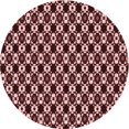 thumbnail image 1 of Ahgly Company Machine Washable Indoor Round Transitional Pink Daisy Pink Area Rugs, 7' Round, 1 of 7