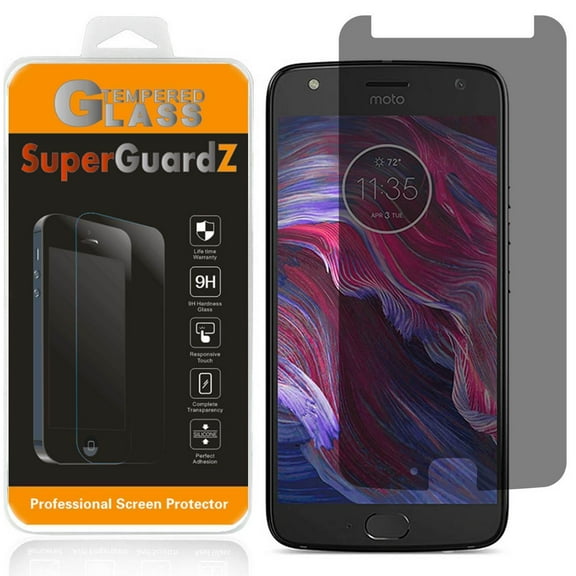 For Motorola Moto X4 - SuperGuardZ Privacy Anti-Spy Tempered Glass Screen Protector, 9H, Anti-Scratch, Anti-Bubble, Anti-Fingerprint
