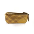 thumbnail image 2 of Burberry Large Metallic Gold Travel Toiletry Makeup Bag Pouch with Gift Box, 2 of 4