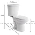 thumbnail image 2 of CUPC Certified Two Piece Toilet White Dual Flush Comfort Height AI-34879, 2 of 6