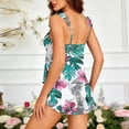 thumbnail image 5 of SwiftWear Women's Cute Ruffle Adjustable Camisole & Shorts Pajama Set Loungewear with Elastic Waist Soft Stretch Sleepwear, 5 of 6