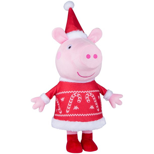 Holiday Greeter Peppa Pig In Holiday Outfit Walmart Com Walmart Com