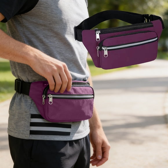 shyuyusa Sac Banane Unisexe à Taille Ajustable, Sac Bandoulière Grande Capacité pour Hanches, Pochette Légère et Imperméable pour la Randonnée, le Vélo, les Voyages et les Sports de Plein Air