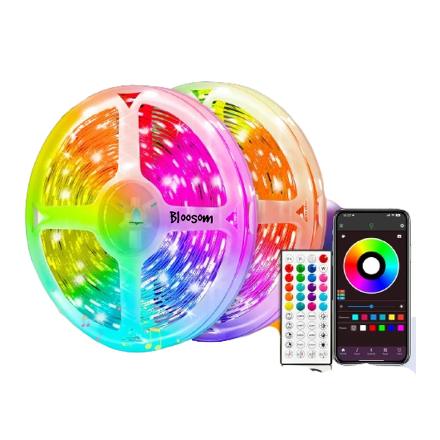 Tira De Luces Led Bloosom App Bluetooth Control (2x10m) 5050 Multicolor