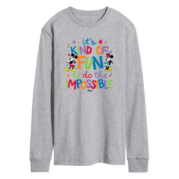Disney - Its Kind Of Fun To Do The Impossible - Men's Long Sleeve Graphic T-Shirt