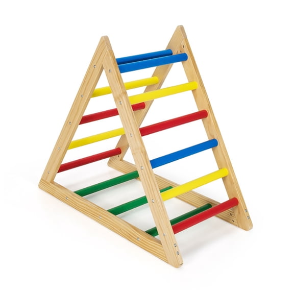 Spaco Climbing Triangle Ladder with 3 Levels for Kids, Triangle Ladder, Indoor Climber Playset for Kids, Multicolor