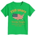 thumbnail image 5 of mgoYE 250th Anniversary Gifts for Girls Boys Girls Boy's 250 Years America Anniversary 250th Independence Day Vintage O-Neck T-Shirt(Green,3-4 Years), 5 of 5