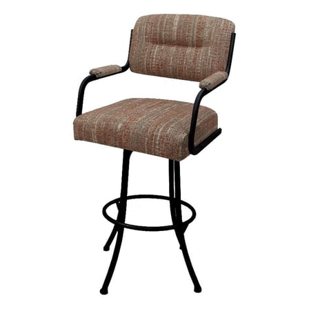 Swivel Metal Bar Stool 30" - M-110 - Watusi Madder - Black