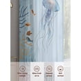 thumbnail image 6 of Coastal Jellyfish Sheer Curtains 96 Inch Length 2 Panels Set, Summer Ocean Nautical Fish Coral Voile Window Treatment Semi Sheer Long Curtains Drapes for Bedroom/Living Room/Kitchen 52"x96"x2, 6 of 7