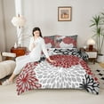 thumbnail image 4 of Homewish Dahlia Bedding Comforter Set,Retro Flower Twin Comforter Sets,White Red Blue Bedding Set For Men Women,Breathable Home Decor Reversible,2-Piece, 4 of 8