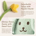 thumbnail image 3 of Phantoscope Happy Easter Rabbit Shaped Throw Pillow, Teddy Fleece Soft Flower Pot Decorative Pillow, Green 8 x 8.5 Inches for Couch Sofa Bed Chair, 3 of 6